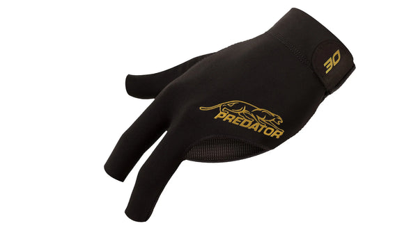 Predator Second Skin Black & Gold Billiard Glove - Left Hand