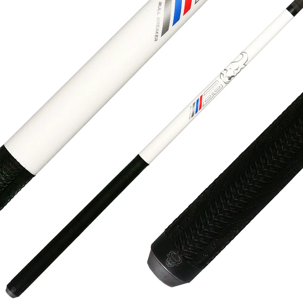 【美品】ブレイクキュー ブルカーボン BULL BREAKER スポーツグリップ Bull Carbon Bull Breaker Pearl White Break Cue with Multi-Zone
