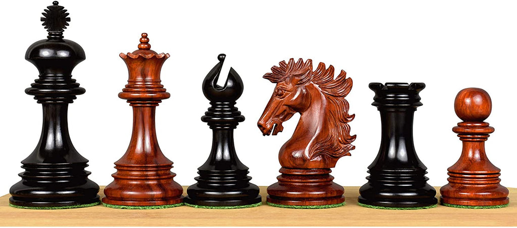 Blatt billiards chess set with holiday ribbons on the pieces.