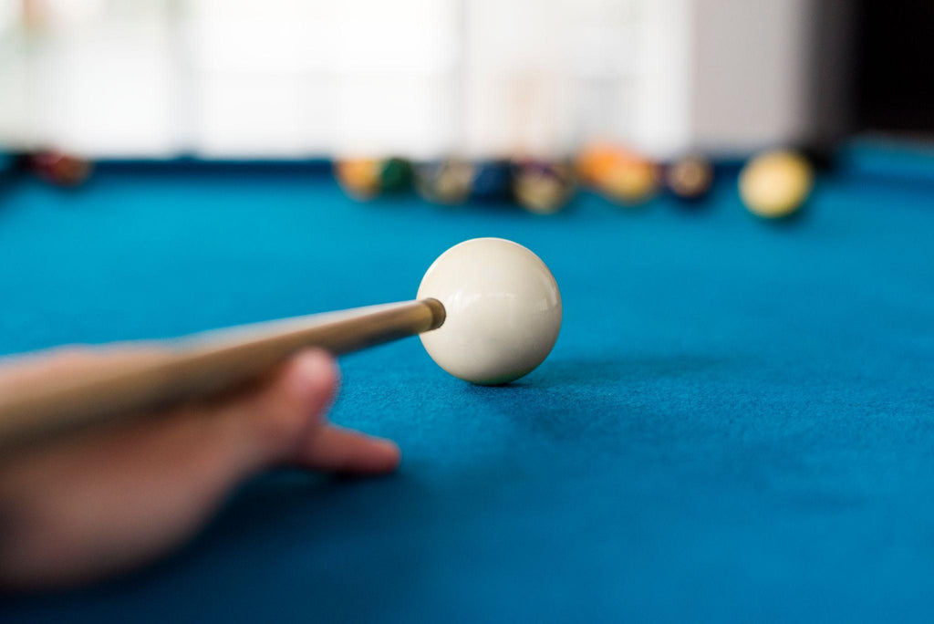 Man playing pool by himself