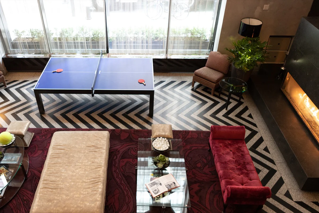 Standard sized ping pong table