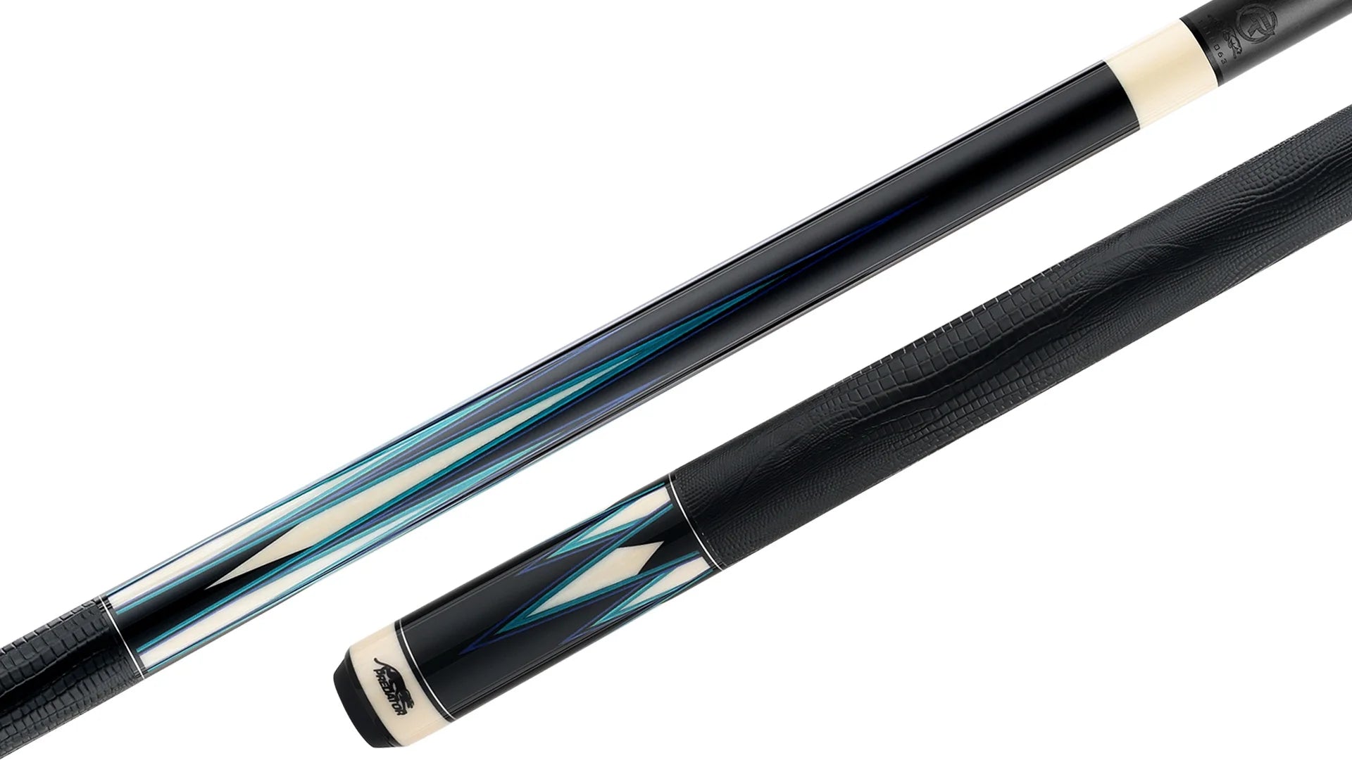 True Guide Pool Cue Predator LE True Splice 16 Pool Cue - Ebony with Blue/Teal Points - Le ...