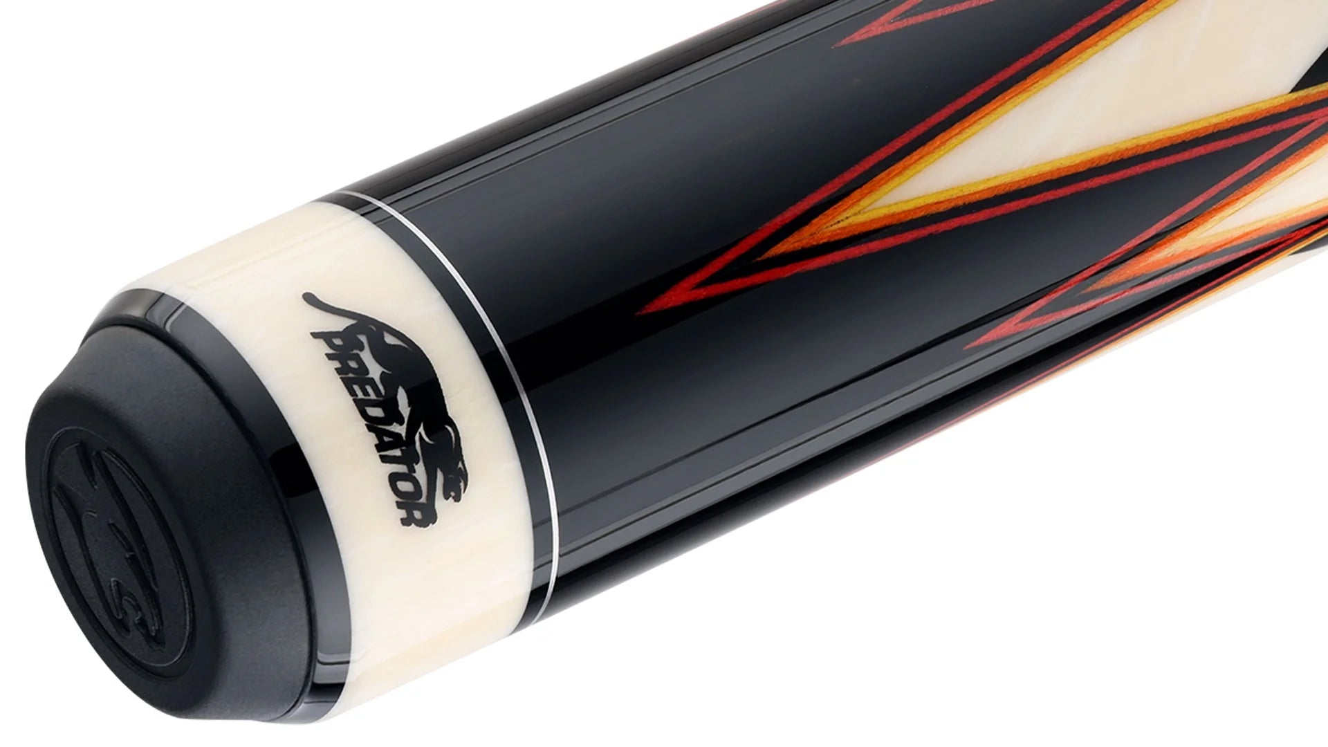 True Guide Pool Cue Predator LE True Splice 16 Pool Cue - Ebony with Red/Orange Points - L ...