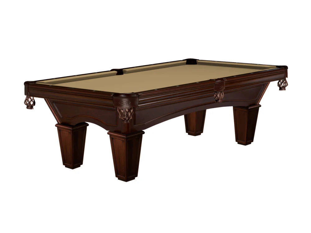 copenhagen tobacco pool table Legacy Tellico 8 ft Raven Elevate your rec room Copenhagen Walnut mid century post