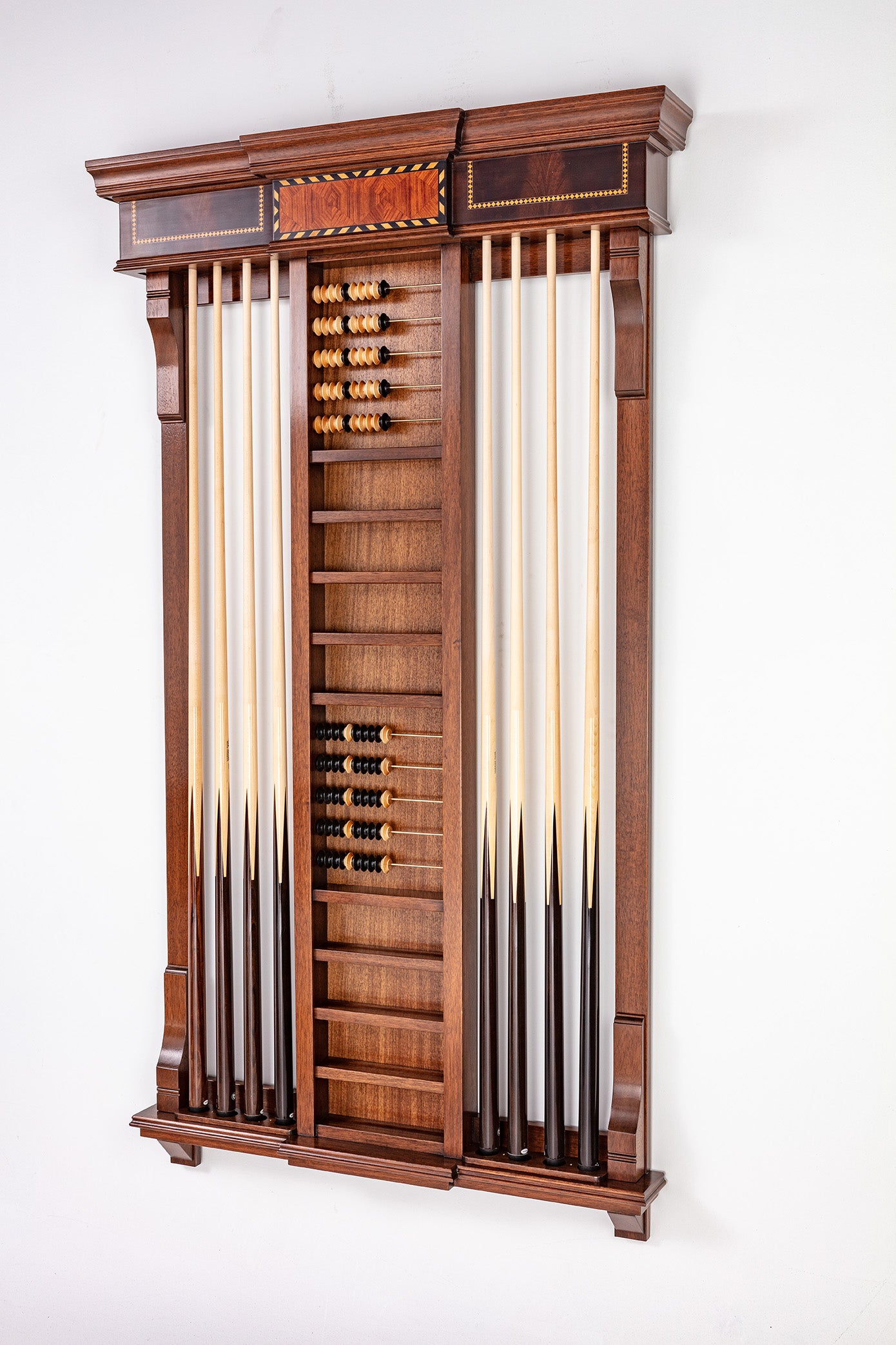 Custom Recessed Pool Rack Custom Combination Wall Rack (Variable Designs) | Blatt Billiards