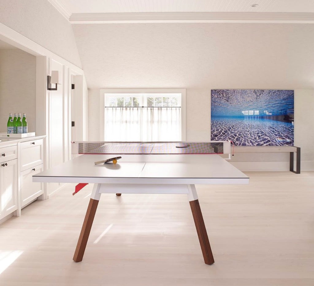 You and Me Standard Modern Ping Pong Table - White by RS BARCELONA –  Luxebackyard