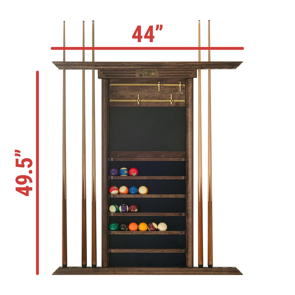 Billards Graphics Rack Scoreboard Combination Wall Rack - Blatt Billiards